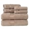 Hastings Home Hastings Home 6-Piece Cotton Bath Towel Set-Taupe 664050FZZ - alternate 2